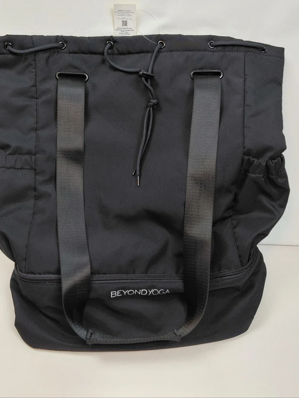 Beyond Yoga Convertible Backpack Shoulder Tote Bag Black New With Tags